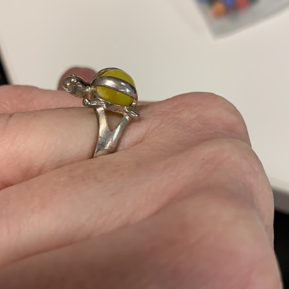 Interchangeable 17 stone 925 turtle ring - Picture 6 of 10